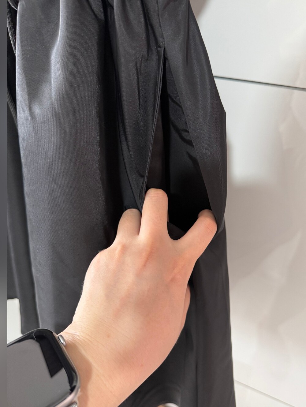 Prada Black Short-Sleeve Drawstring A-Line Mini Dress - Picture 8 of 13